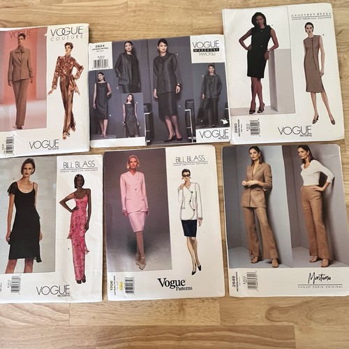Lot of 6 American Designer Sewing Patterns Blass, Montana, Uncut , FF 6-12