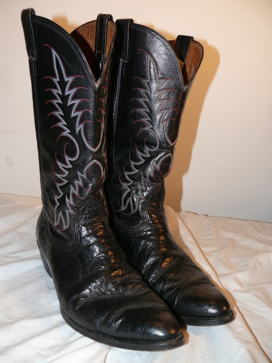 NOCONA BLACK CHERRY MENS SIZE 11 BLACK FULL CALF WESTERN  display picture 2