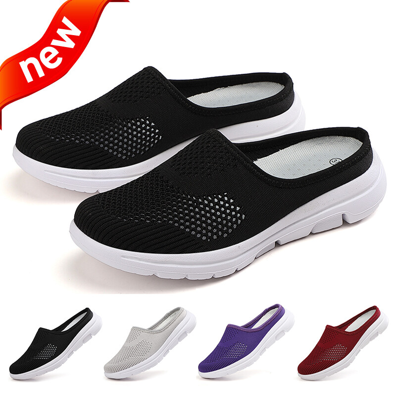Women Mules Shoes Slip on Sneaker Backless Slipper Loafer Causal