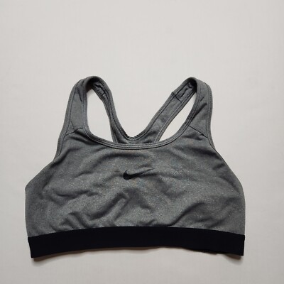 Nike Dri-Fit Athletic Sports Bra Women Size Medium Gray K2