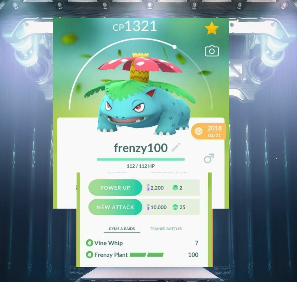 Pokémon Go Venusaur with Frenzy Plant moveset ~ ~GREAT LEAGUE PVP 