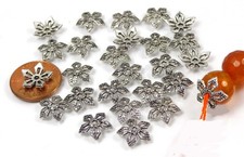 20 Antique Silver Pewter Filigree Bead Caps 11mm