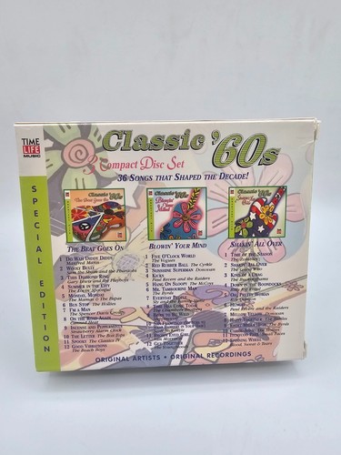 Classic '60S 3 CD Box Set Time Life Beat Goes On Blowin' Your Mind Shakin' All - Picture 2 of 13