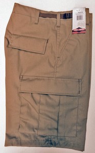 Cargo-BDU-Shorts-Military-Style-TRU-SPEC-Zipper-Fly-Brown-MEDIUM