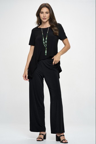 JOSTAR Poly Spandex SLINKY Stretch WIDE LEG FLARE DRESS PANTS 5042BN L XL - Imagen 4 de 7