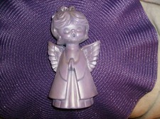 NEW LAVENDER PURPLE SINGING ANGEL CERAMIC 7-1/2" x 4" MADE IN USA!