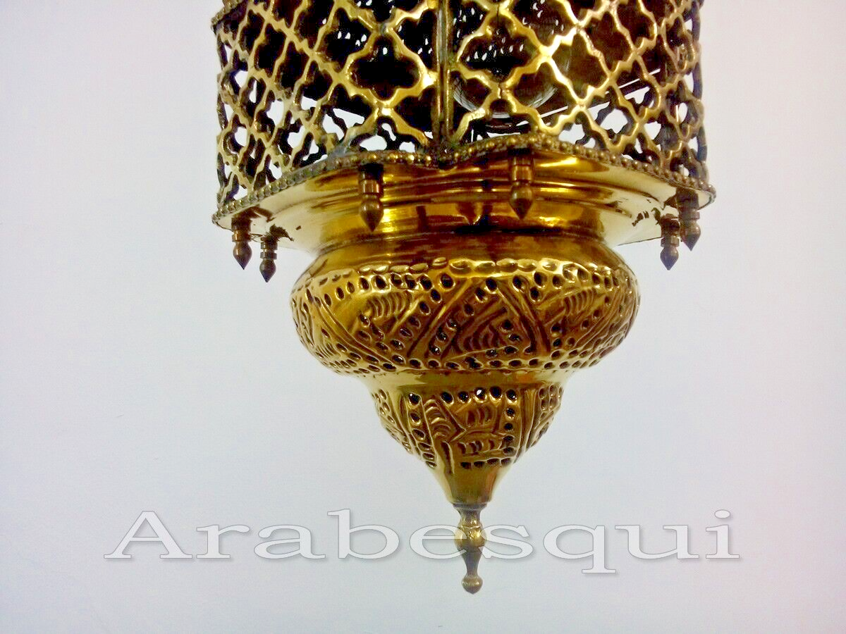 BR95M Beautiful Egyptian Polished Brass Net Light Lamp BR95M Beautiful Egyptian Polished Brass Net Light Lamp