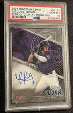 Gold Glove Ezequiel Tovar Autograph Bowman's Best of 2021 PSA 10