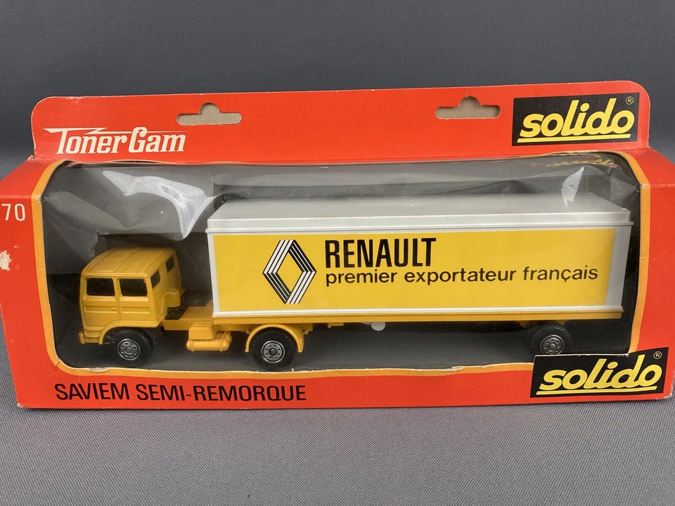 Juego de tóner Solido No. 370 Saviem Semi-Remorque - Remolque Renault Diecast Amarillo Foto 2 de 4