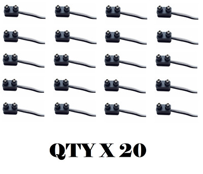 (Set/20) 2 Prong Pigtail Wire Plug Truck Trailer Side Marker Clearance Lights