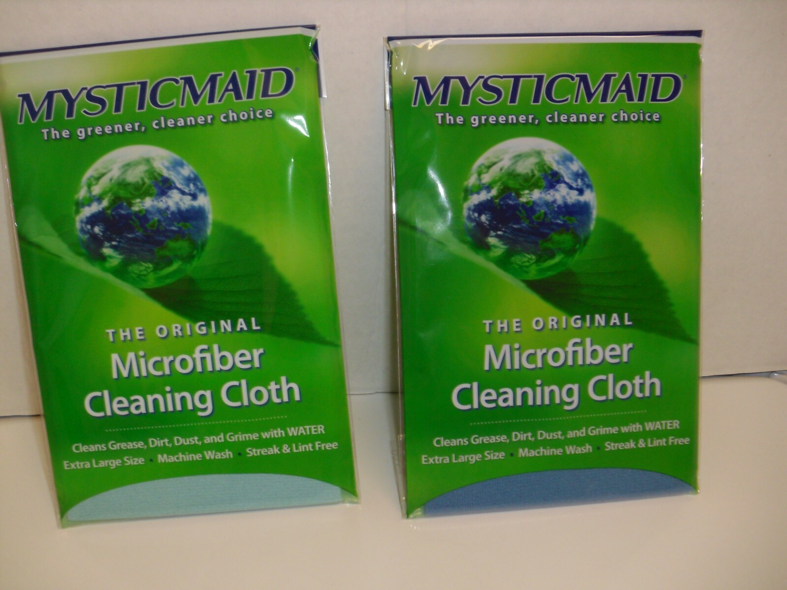 Mystic Maid Microfiber Cleaning Cloths Eco Friendly Blue & Teal (2 pk) G718KC-B