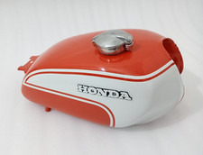 Honda CL350 Scrambler 1973 Bianco e Verniciato Acciaio Benzina Serbatoio Benzina + Tappo +...