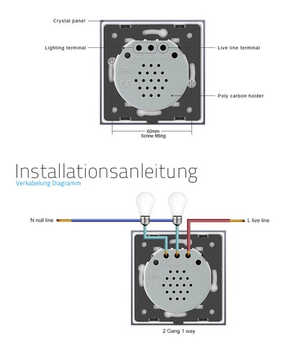 Livolo Lichtschalter Wasserdicht Funkschalter Wandsteckdose Steckdose Weiss - Bild 59 von 77