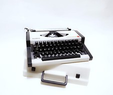 Vintage working typewriter Olympia Traveller DeLuxe, original suitcase thumbnail