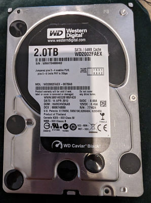 Western Digital WD2002FAEX-007BA0 2TB HDD WD Caviar Black | eBay