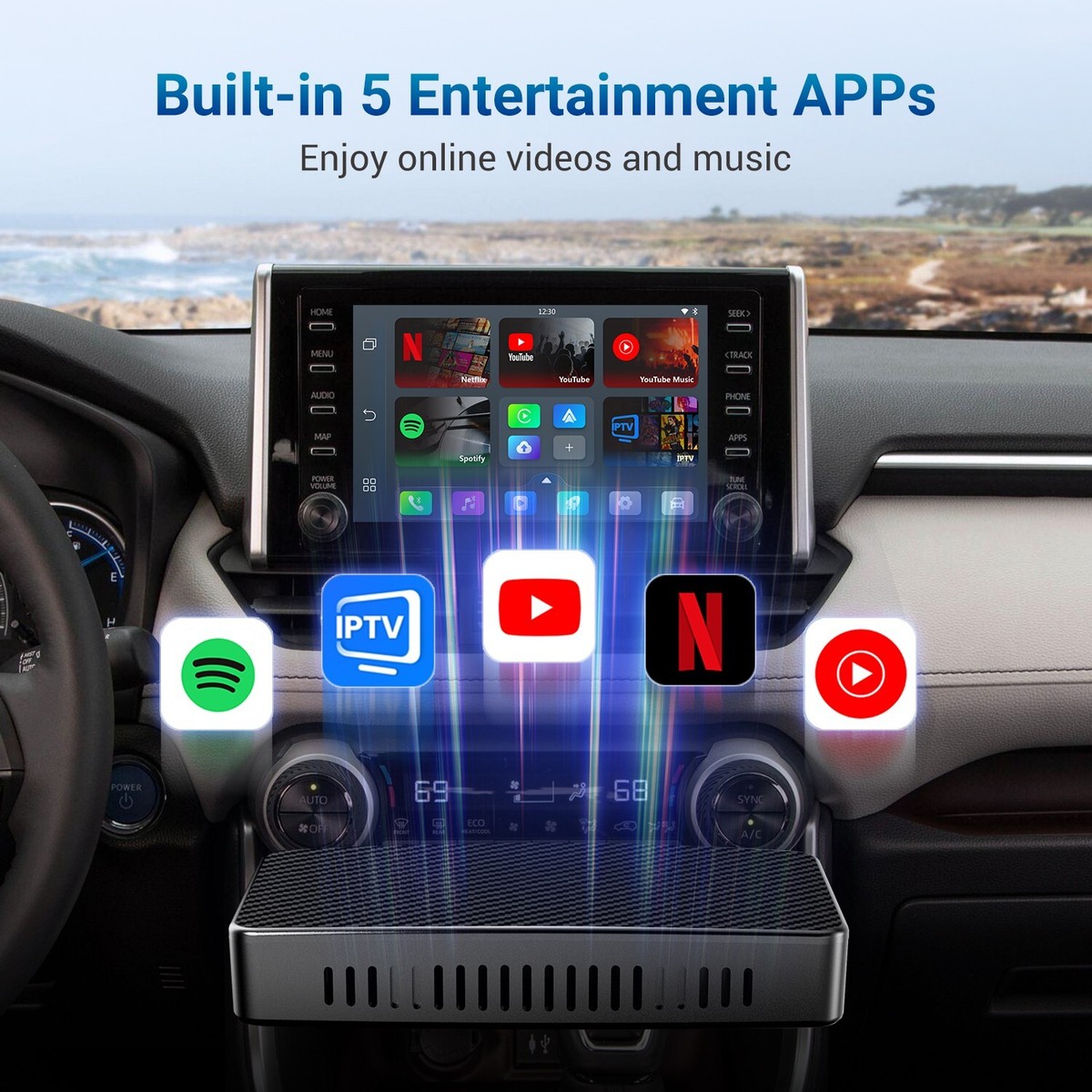 3-in-1 Android12 Wireless CarPlay AI Box Adapter/Android