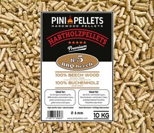 PINI Pellet di Legno Duro № 5 Faggio 10Kg BBQ Pellet per Barbecue Affumicatura Affumicatura