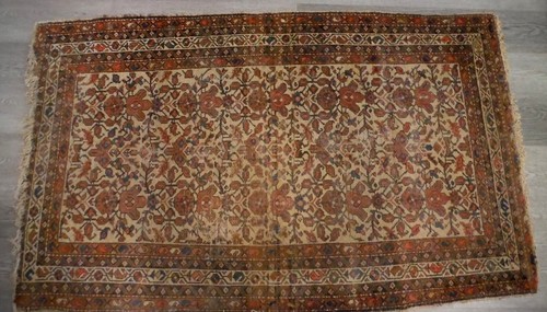 Antique Knotted Oriental Rug Carpet from Estate 40" x 68" P7100 - 第 1/11 張圖片