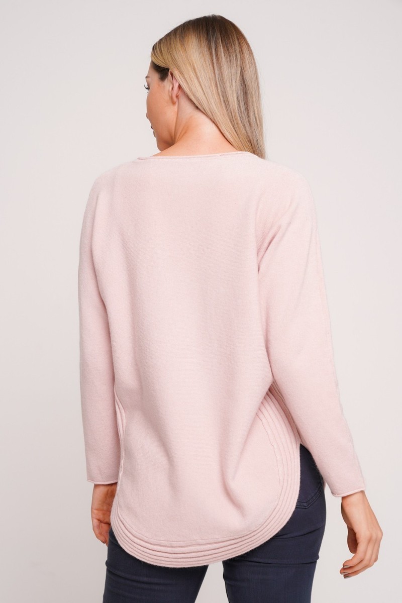 Maglione Lavorato A Maglia Con Collo A Ciurlo E Orlo Arricciato - Foto 9