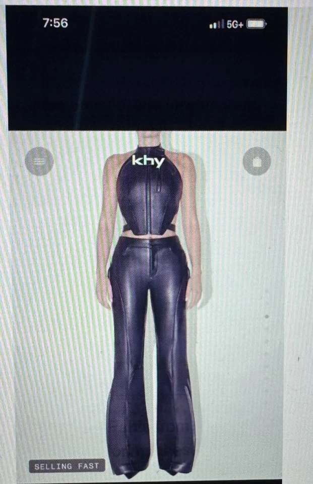 Pantalones de imitación de cuero KHY Drop 1 talla mediana Kylie Jenner ¡¡¡NUEVOS!!! Sexy!!