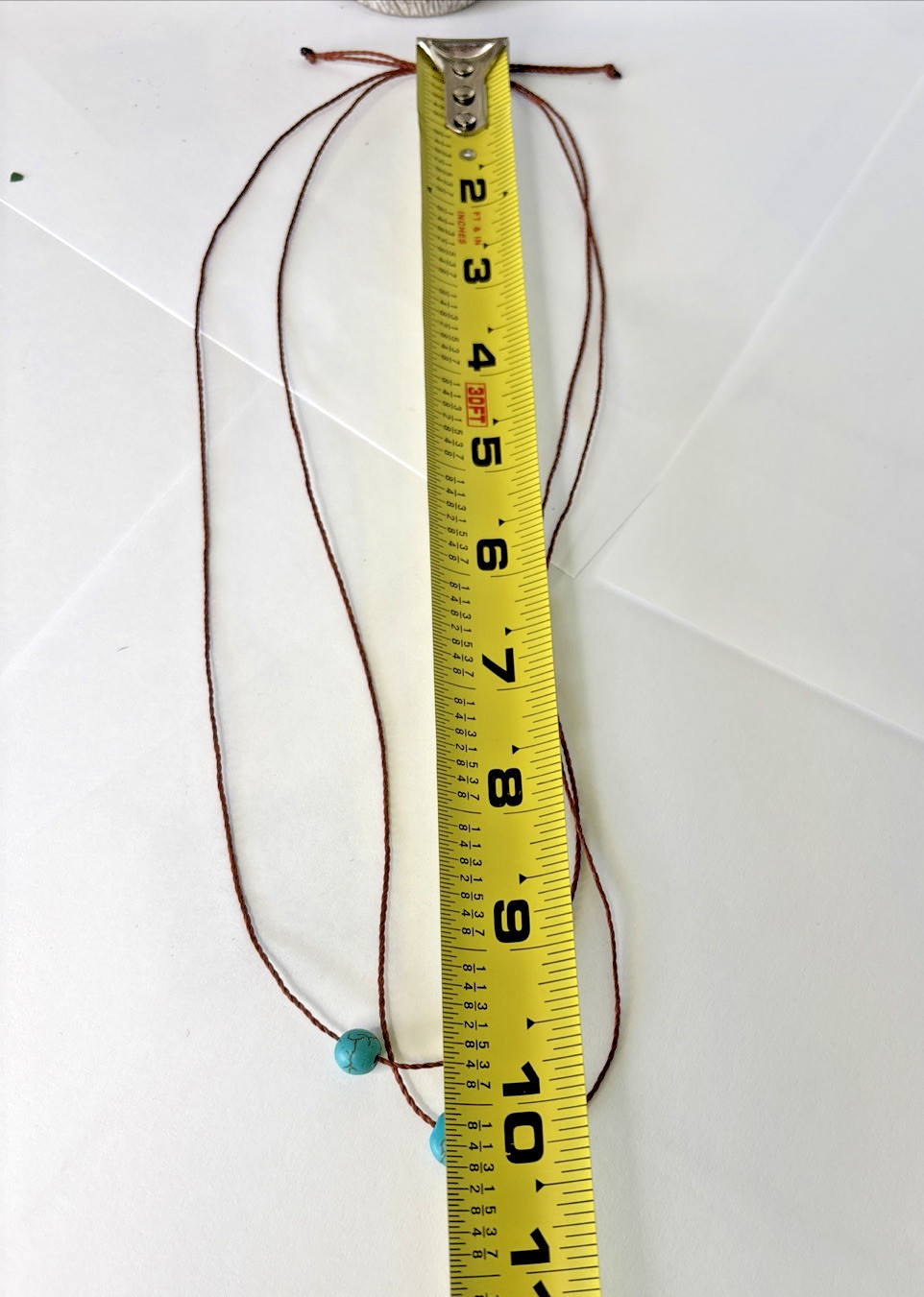 turquoise simple adjustable string necklace - image 4