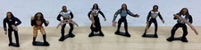 Set of 7 Star Trek Micro Machines Klingon figures inc. Worf, Kurn & Lersa
