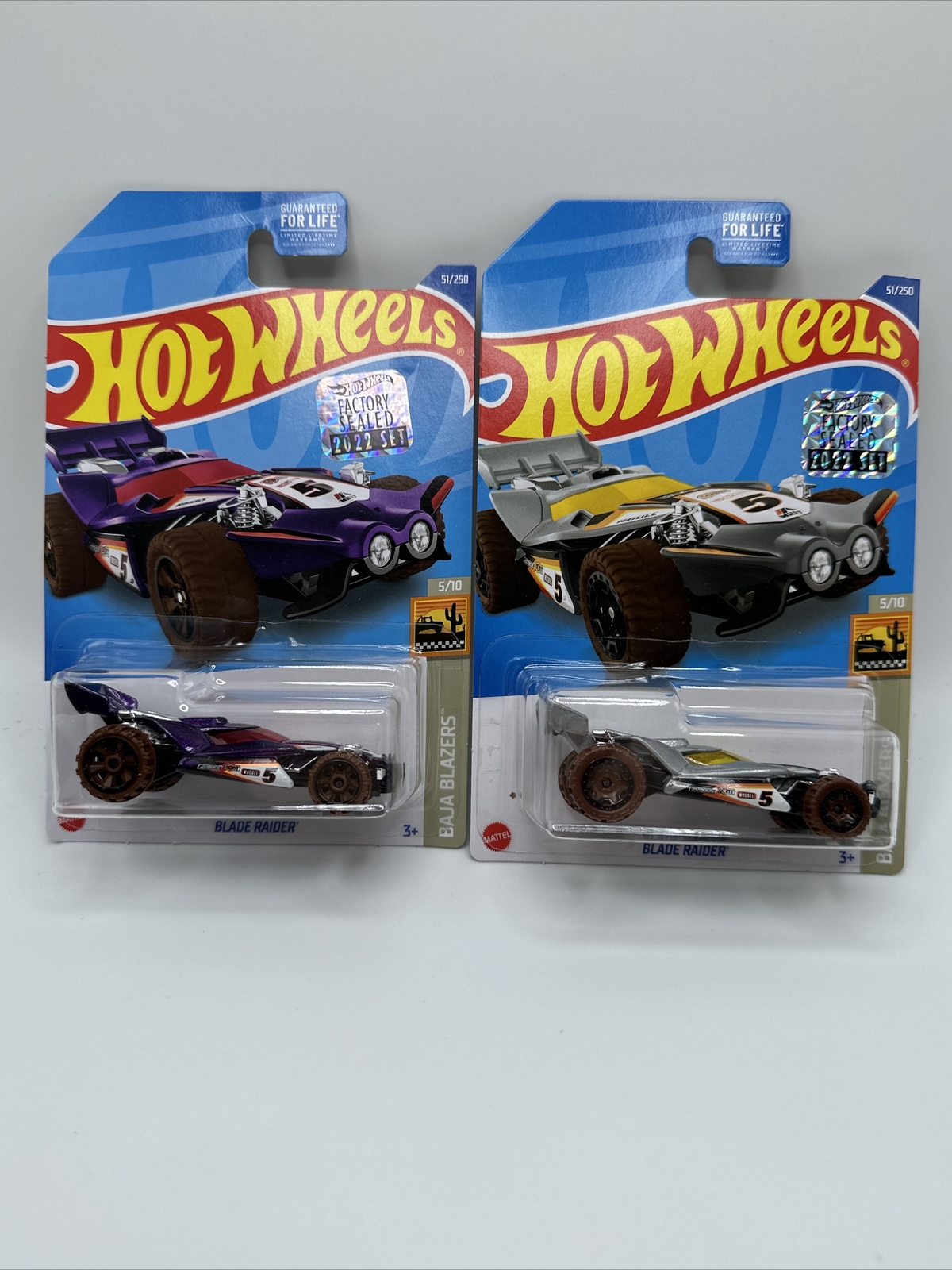 Hot Wheels Blade Raider Lot Of 2 Purple And Gray From 2022 Factory Set