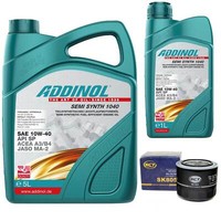 MotoröL Set Addinol 10W-40 Semi Synth 6 Liter + ÖLfilter FüR Opel Toyota Carina