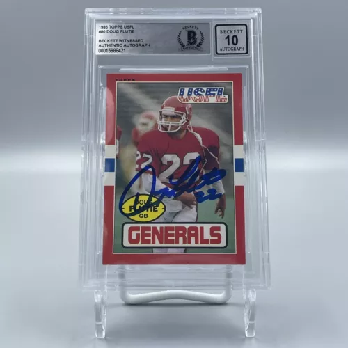 Doug Flutie Signed Autographed 1985 Topps USFL #80 Card RC Beckett BAS 10 Auto