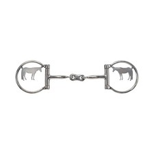 Majestic HORSE Stainless Steel D-RING Dogbone SNAFFLE BIT 5" Mouth 3" Cheeks