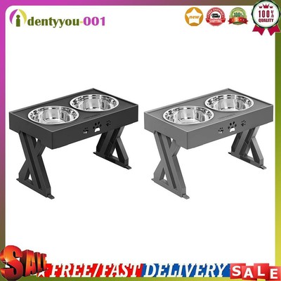 double bowl elevated feeder