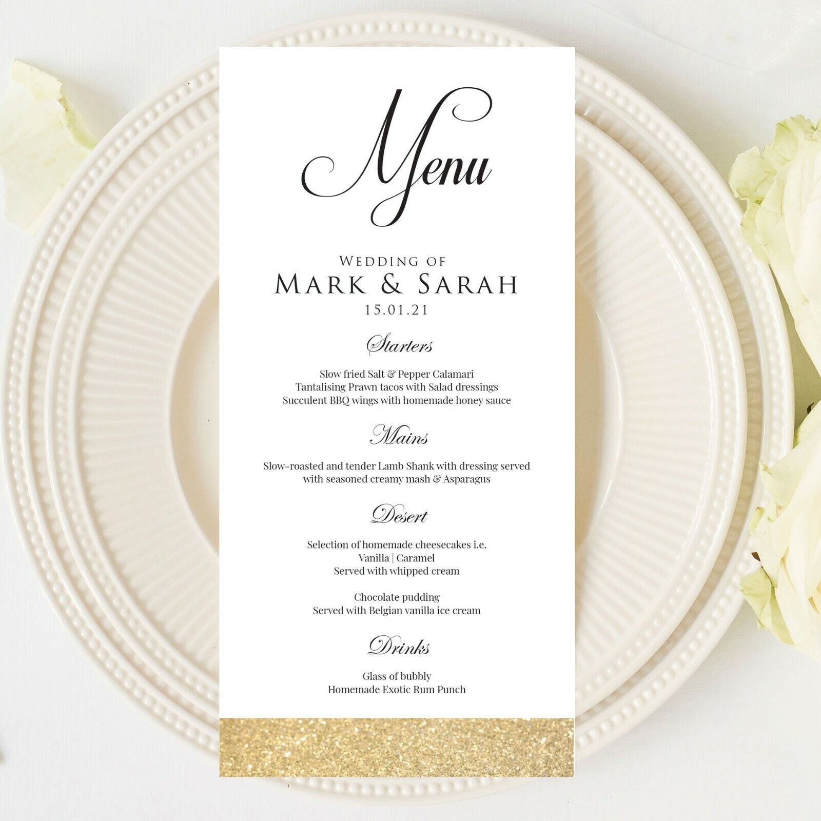 Wedding Menu Cards