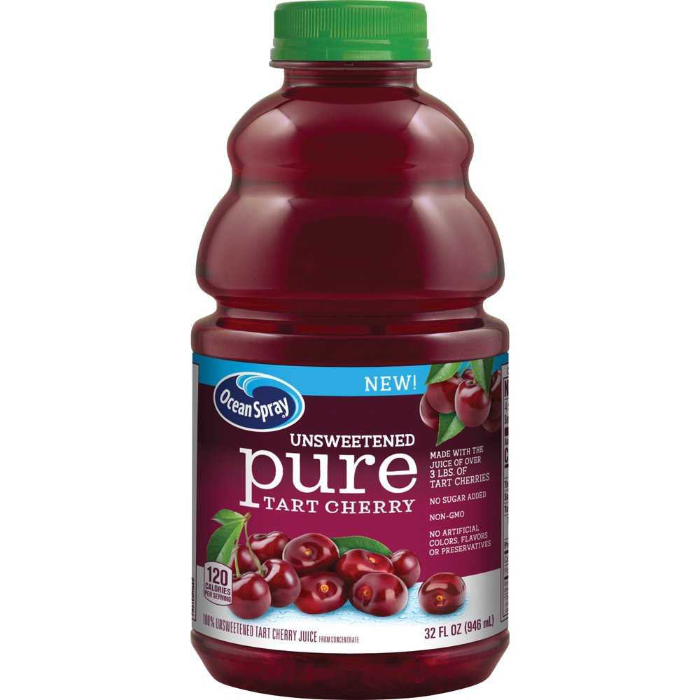 Ocean Spray Pure 100% Unsweetened Tart Cherry Juice, 32 Fl Oz