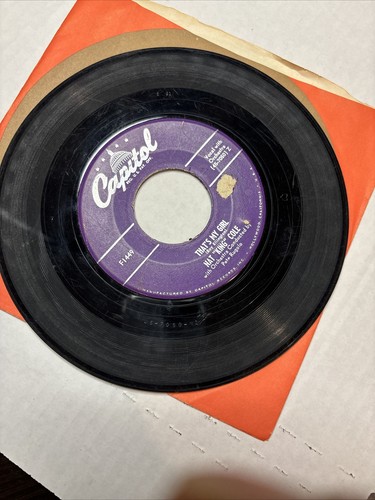 NAT "KING" COLE TOO YOUNG/THAT'S MY GIRL CAPITOL RECORDS VINYL 45 VG 38-16