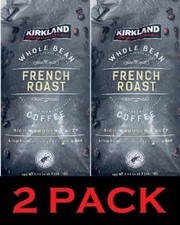 2x Kirkland Signature FRENCH ROAST WHOLE BEAN Dark Roast Coffee 2.5 Lb - 2 PACK