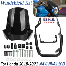 For Honda NAVI NVA110B Windshield Windscreen Deflector & Mount Bracket 2018-2023