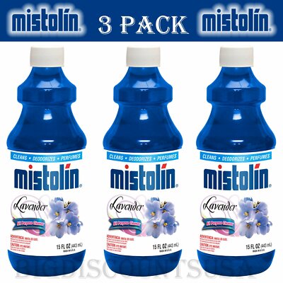 Mistolin 3 Pack General All Purpose Cleaning Solution Kit Lavender Scent 15 fl