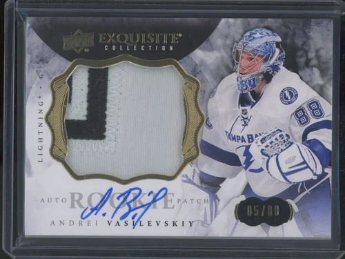 2014-15 Upper Deck Exquisite Hockey Andrei Vasilevskiy #24 Rookie Patch Auto /88