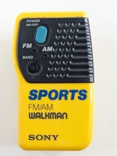Vintage Sony Sports Walkman SRF-8 AM/FM Radio   Yellow - For Parts Only