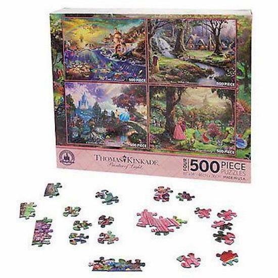 Disney Thomas Kinkade 500ピースパズル4点セット New Disney Parks Exclusive Thomas Kinkade 4-In-1 Puzzle Four