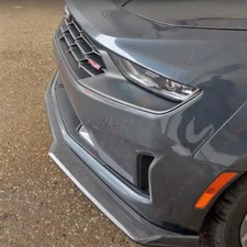 Fits 16-24 Chevy Camaro Carbon Fiber Print 1LE Style Front Bumper Lip Spoiler