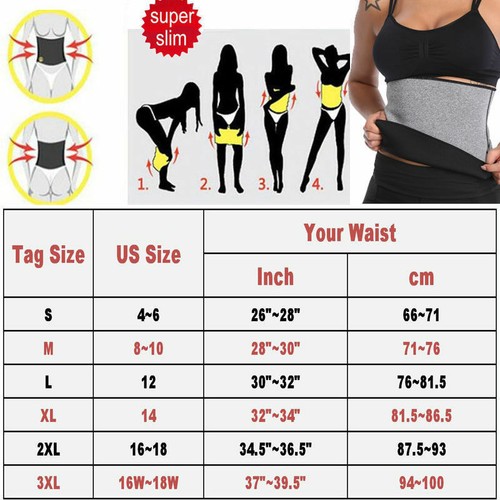 Women Waist Corset Trainer Sauna Sweat Weight Loss Body Shaper Slimming Belt FNS - Picture 30 of 30