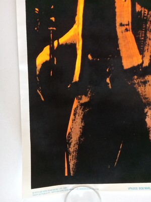 Original Bob Marley Stripes Blacklight Poster Reggae Rasta Wailers