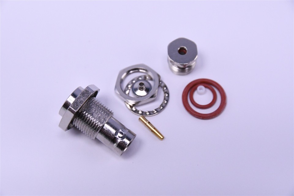 (4) Radiall BNC Bulkhead Connector 50 Ohm 4GHz RG-179 RG-187 RG-188 RG ...