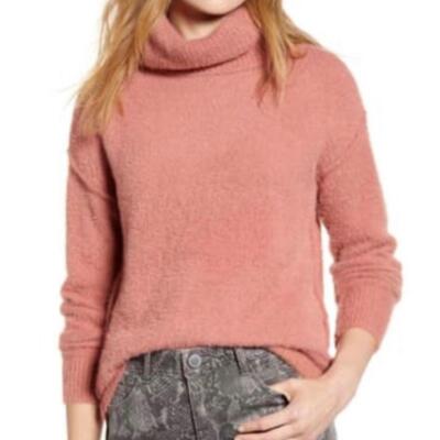 NWT Caslon Nordstrom Turtleneck Sweater- Pink Taffy/ Size XS
