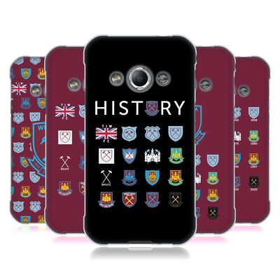OFFICIAL WEST HAM UNITED FC CREST HISTORY SOFT GEL CASE FOR SAMSUNG PHONES 4
