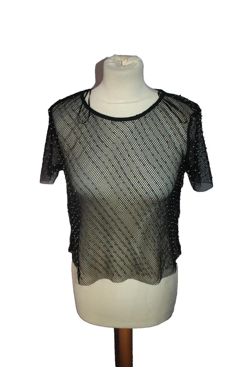 HAUT TOP FLUIDE FEMME °°° BERSHKA °°° CACHE COEUR . TAILLE XS