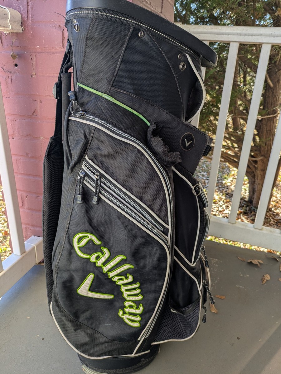 Callaway 14 Way Golf Cart Bag w/ Shoulder Strap Black & Green | eBay