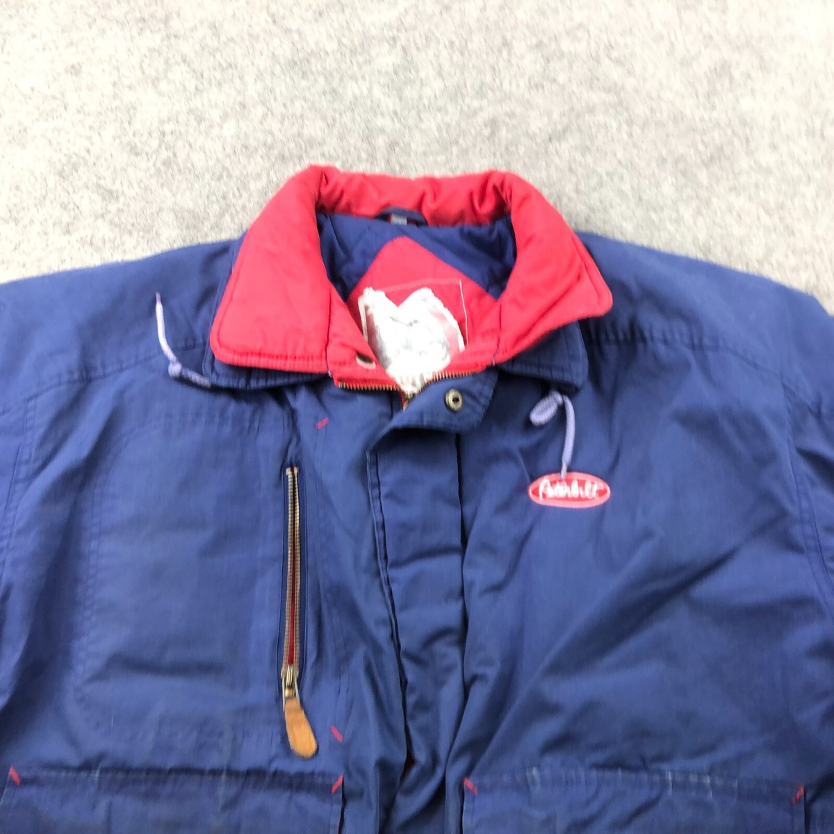 Vintage Peterbilt Jacket Men's 2XL Blue Red Windbreaker Snap