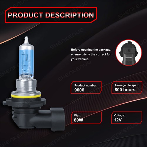 For Scion tC 2005-2007 Combo 9005 9006 Haogen Headlight Bulbs High Low Beam - Picture 25 of 40